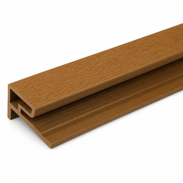 WalPanel WPC End Trim, color-matched teak